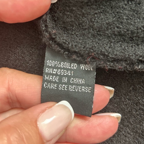 Wool Black Fringe Coat - Picture 3 of 7